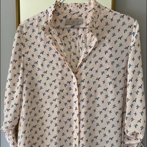 Loft print blouse size M
